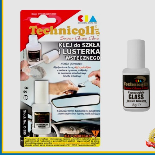Technicqll Glaslijm | Spiegellijm | C-355 voor Glas. Emaille, Keramiek en Kunststof | 